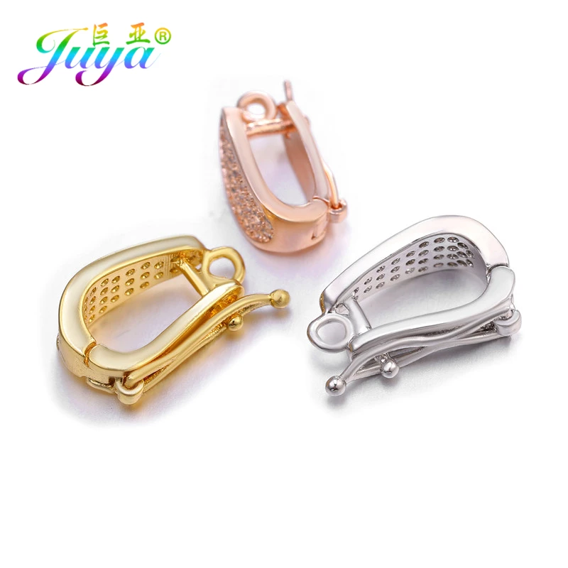 Juya Micro Pave Zircon Hollow Flower Square Connector Pendants Accessories For DIY Women Fashion Pearls Jewelry Making Material