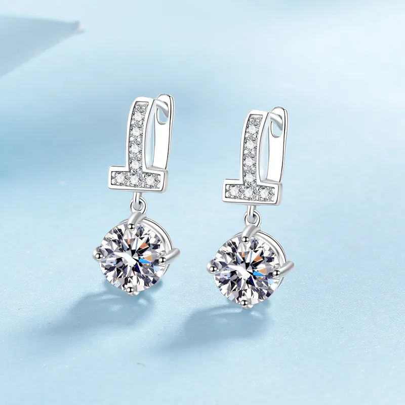 

Exquisite Texture Simple & Generous Earrings For Women 2ct Each Moissanite PT950 Platinum | Fine craft, light luxury and stylish