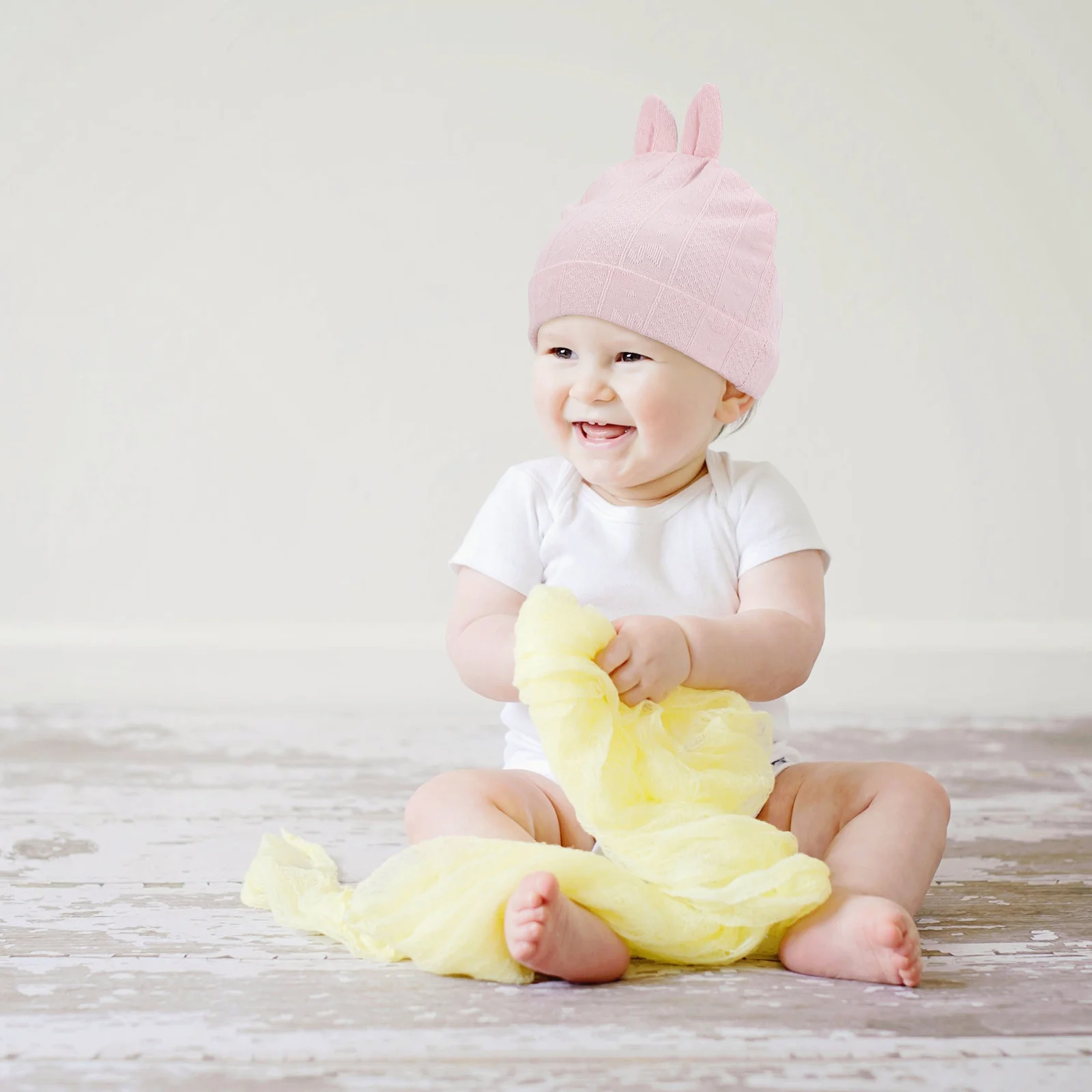 

6pcs Baby Hats Cotton Infant Newborn Ear Shaped Warm Winter Spring Autumn Kids Caps Unisex Turbans Baby Accessories Gift For