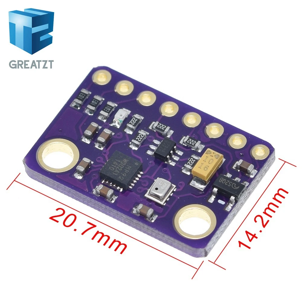 MPU-9250 MPU9250 BMP280 SPI IIC/I2C 10DOF Acceleration Gyroscope Compass 9-Axis Sensor Board Module GY-91 For Arduino 3-5V  Red