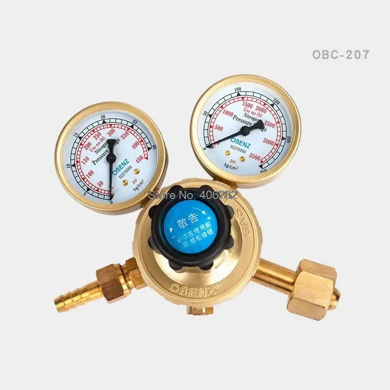 

OBC-207 Nitrogen Gauge Pressure Reducing Valve Durable Anti-falling Nitrogen Regulator Nitrogen Energy-saving Pressure Reducer