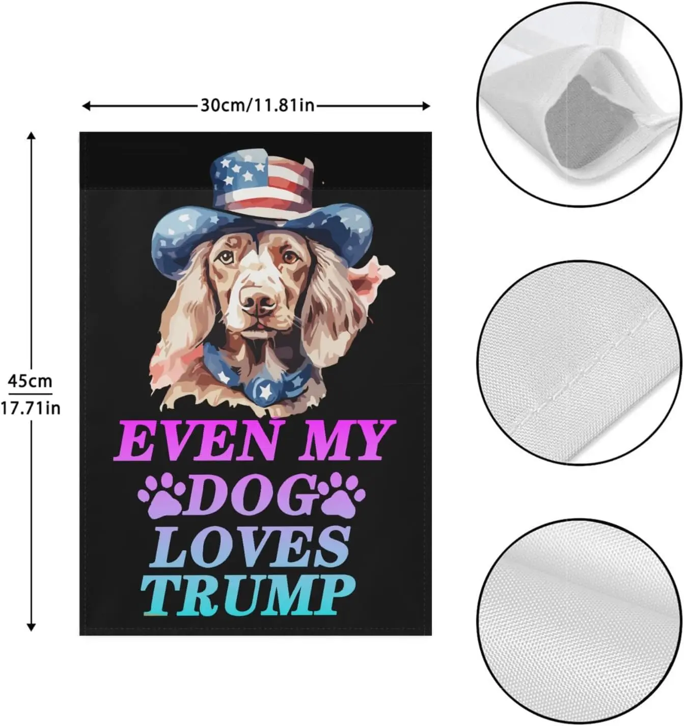 Even My Dog Loves Trump House Flags One Size Decorative Small Garden Flag Double Sided Outside Small Garden Flags