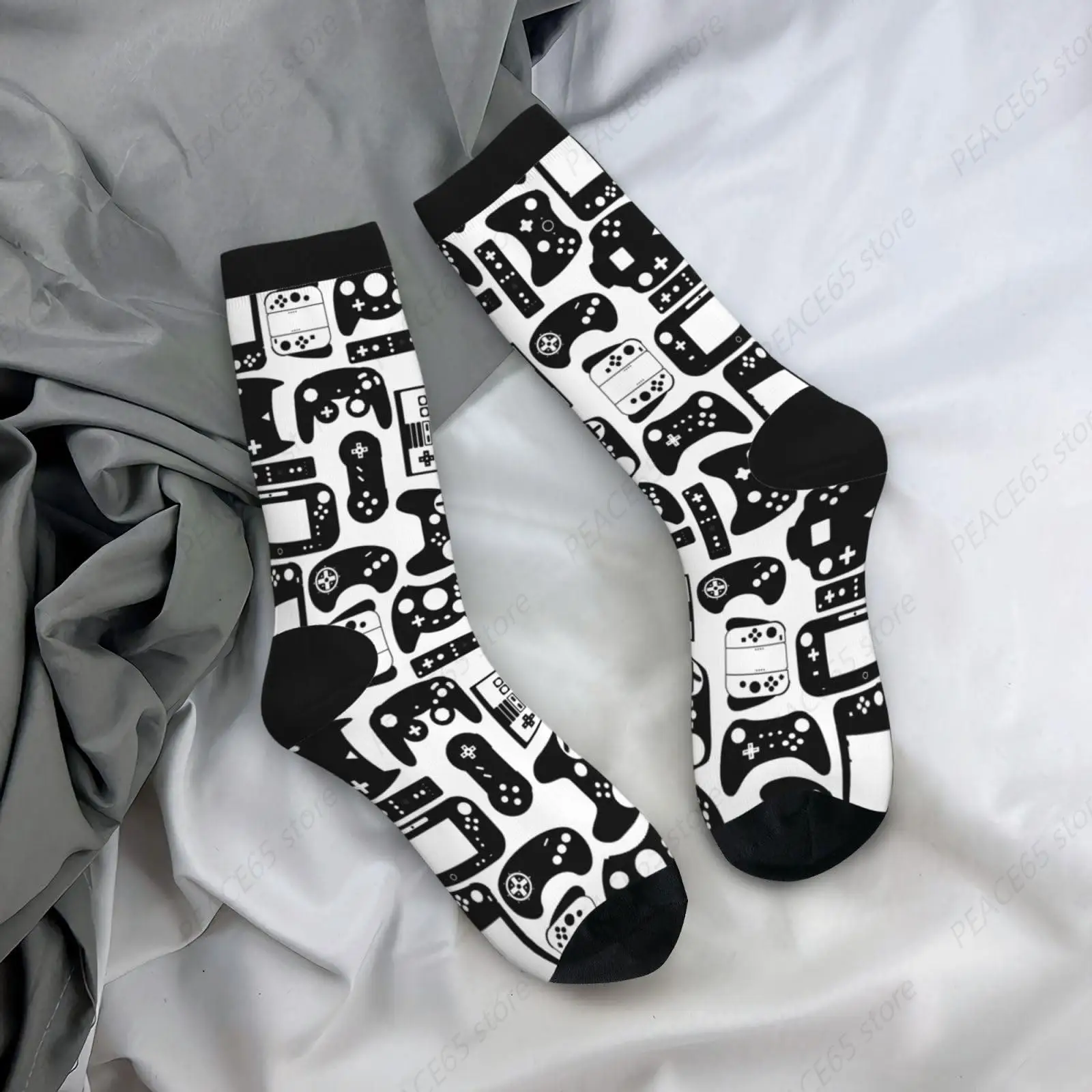 

Новые носки с рисунком геймера для видеоигр для мужчин и женщин, забавные носки Crazy Crew, повседневные классические носки, подарки