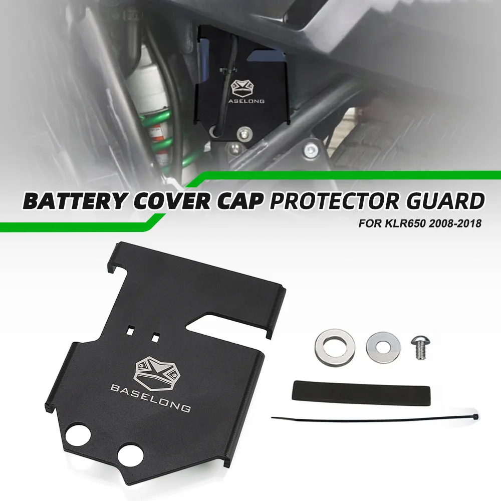 

KLR650 Motorcycle Battery Cover Cap Protector Guard Plate Accessories For Kawasaki KLR 650 2008-2018 2013 2014 2015 2016 2017