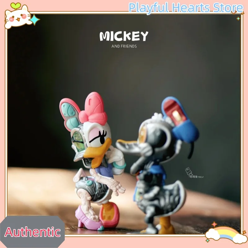 Boîte aveugle série semi-mécanique Mickey et ses amis, ornements de bureau créatifs et mignons, figurines d'action à collectionner tendance, cadeaux
