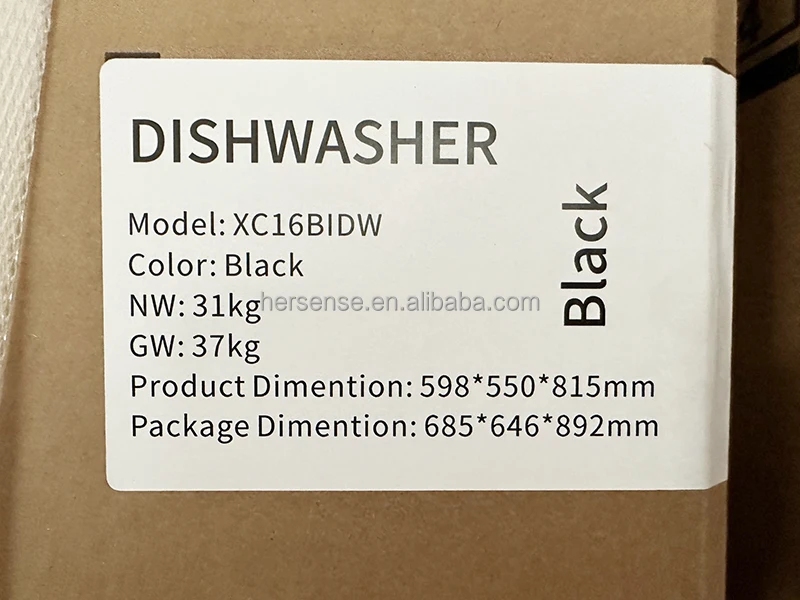 16 Place Setting Panel Ready Dishwasher Built-in Integrated 220V 3 Racks Stainless Steel Tub Touch Control Washing Machine