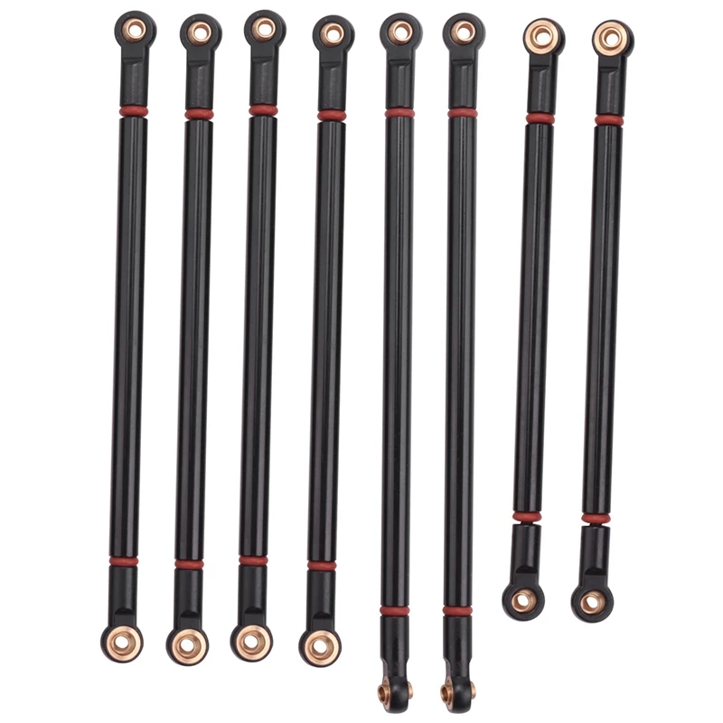 8Pcs/Lot Metal Link Rod 313MM Wheelbase Suit For Axial SCX10 1/10 RC Crawler Car Parts