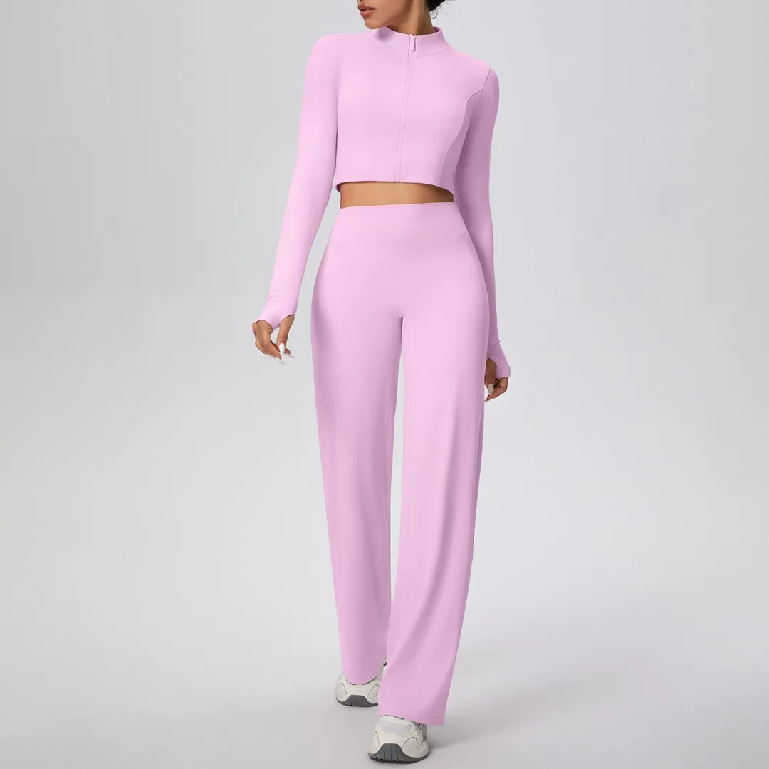 جاكيت زيبرا بدلة يوجا عالية الخصر الخوخ الورك معطف نحيف السراويل مجموعات في الهواء الطلق عادية الجري اللياقة البدنية تجريب الملابس ملابس رياضية للصالة الرياضية