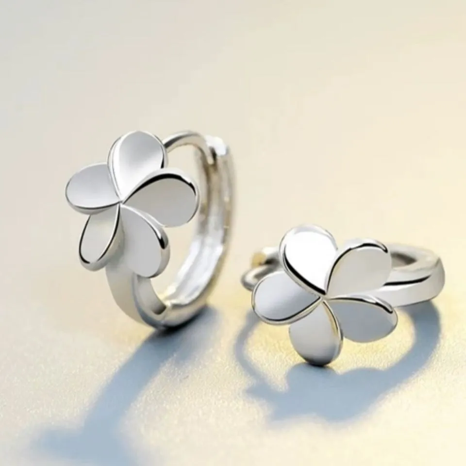 REETI 925 Sterling Silver Flower Hoop Earrings for Women  Animal Silver Jewelry Gifts Trendy