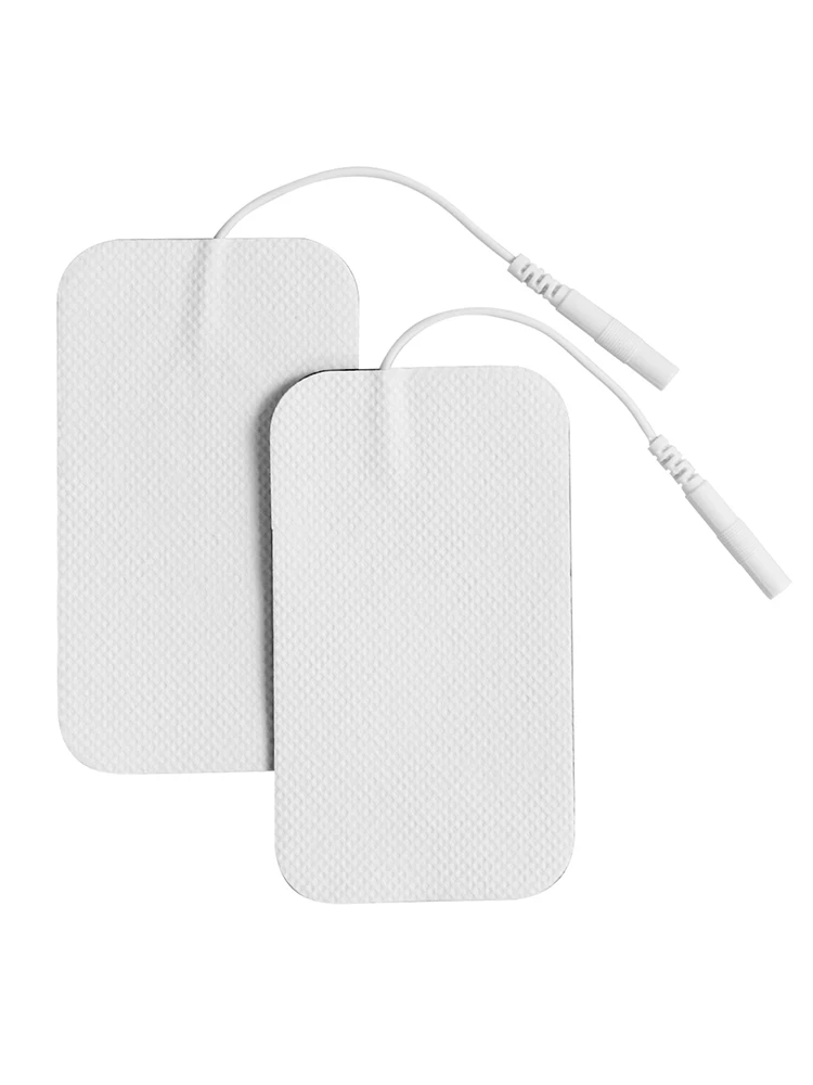 10 sztuk/partia dziesiątki 5x5cm Ems masaż stymulator mięśni żel silikonowy elektrody elektrody Nerve terapia cyfrowa maszyna 2mm wtyczka — zdjęcie 2
