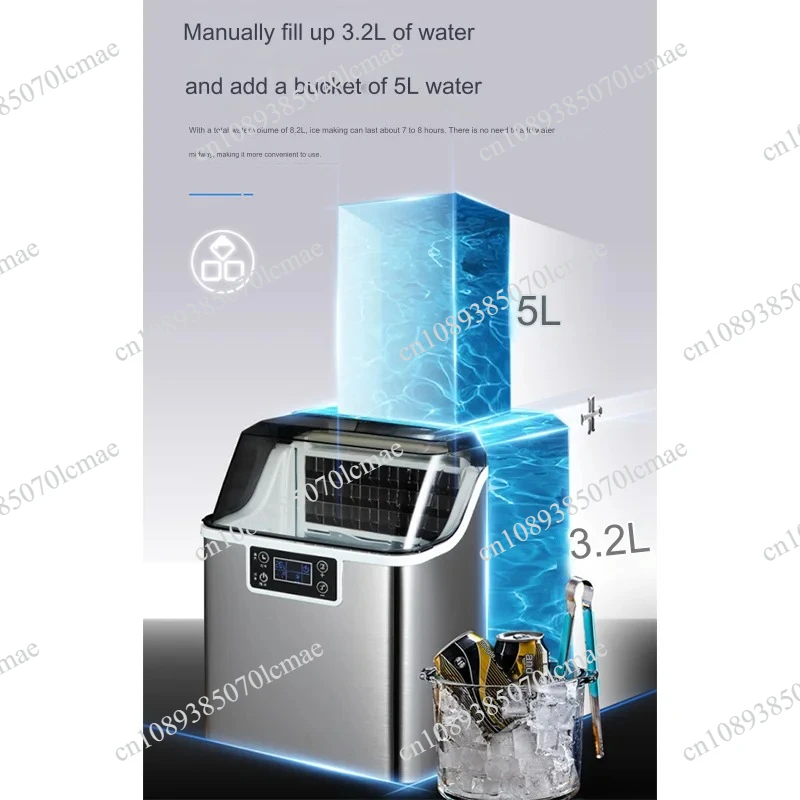 New Design Home Ice Maker Machine 35kg Commercial Automatic Smart Ice Making Machine Small Mini Portable Ice Cube Maker Machine