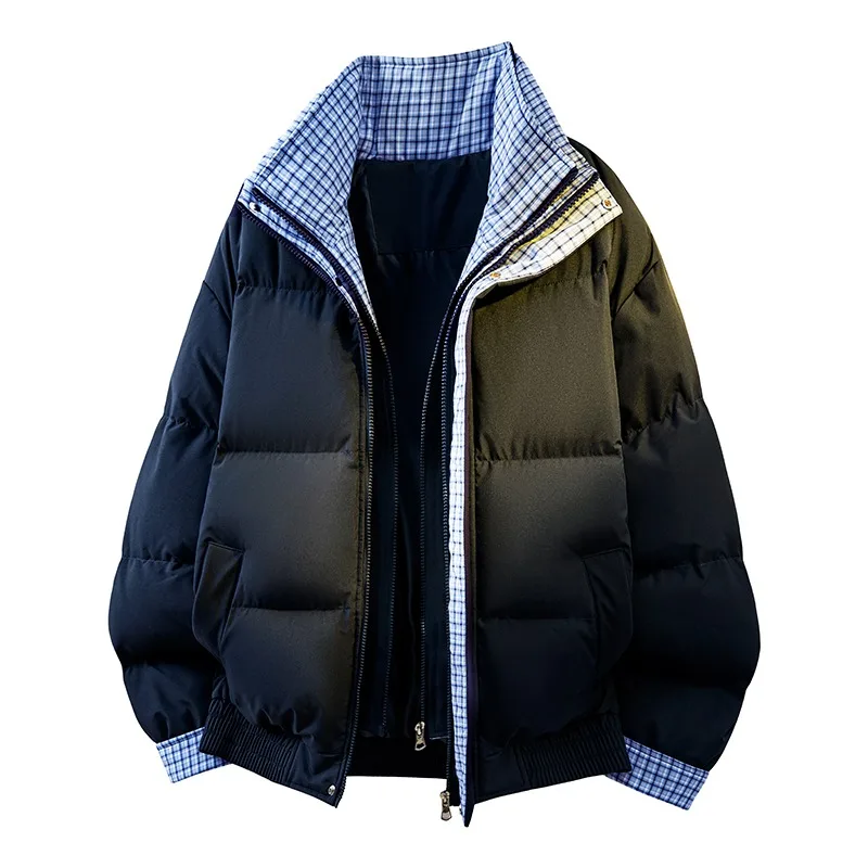 

2025 Cotton Jacket Men's Winter New Checkered Thick Coat Unisex Winter Clothing Cold Proof Down Cotton Jacket Warm Cotton Coat