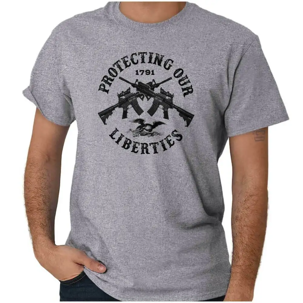 Protect Gun Rights 1791 AR 15 Rifle 2nd Amendment T-Shirt 100% Cotton O-Neck Short Sleeve Summer Casual Mens T-shirt Size S-3XL