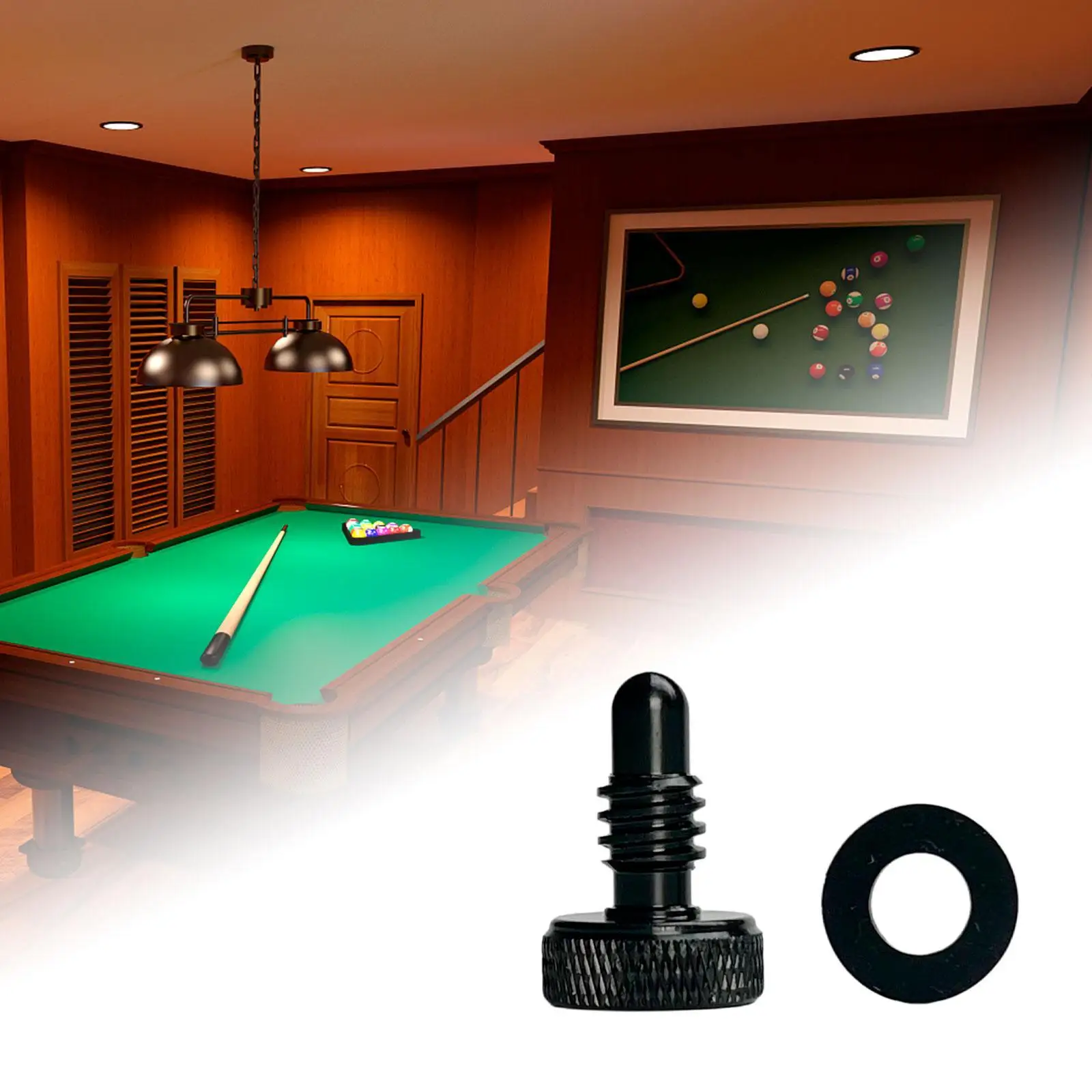 

Billiard Cue Bottom Cover,Cue Stick Protector Case Cover,Accessory,Practical,Lightweight,Billiard Back Plug Aluminum Alloy