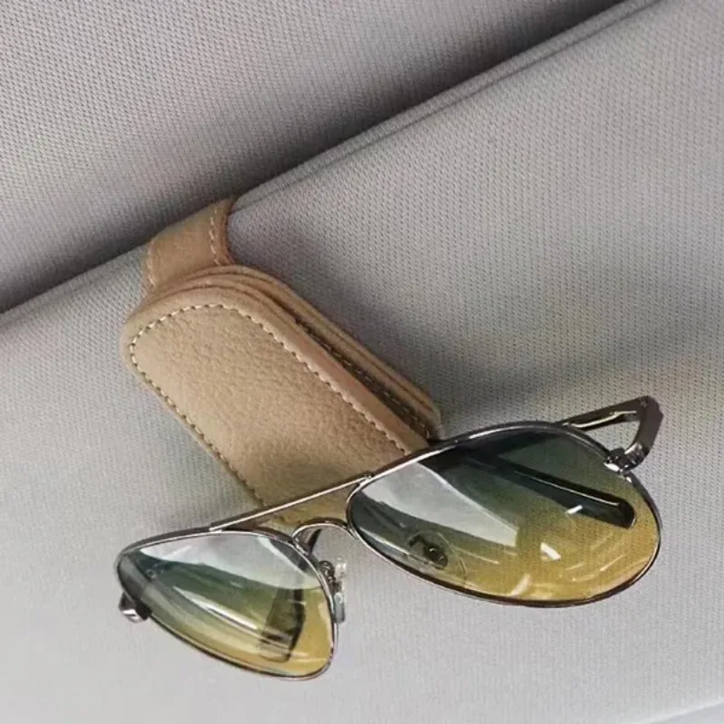 Car Sun Visor Glasses Case Holder Sunglasses Clip Ticket Card Clip Multifunction Portable Clip Auto Interior Accessories view 6