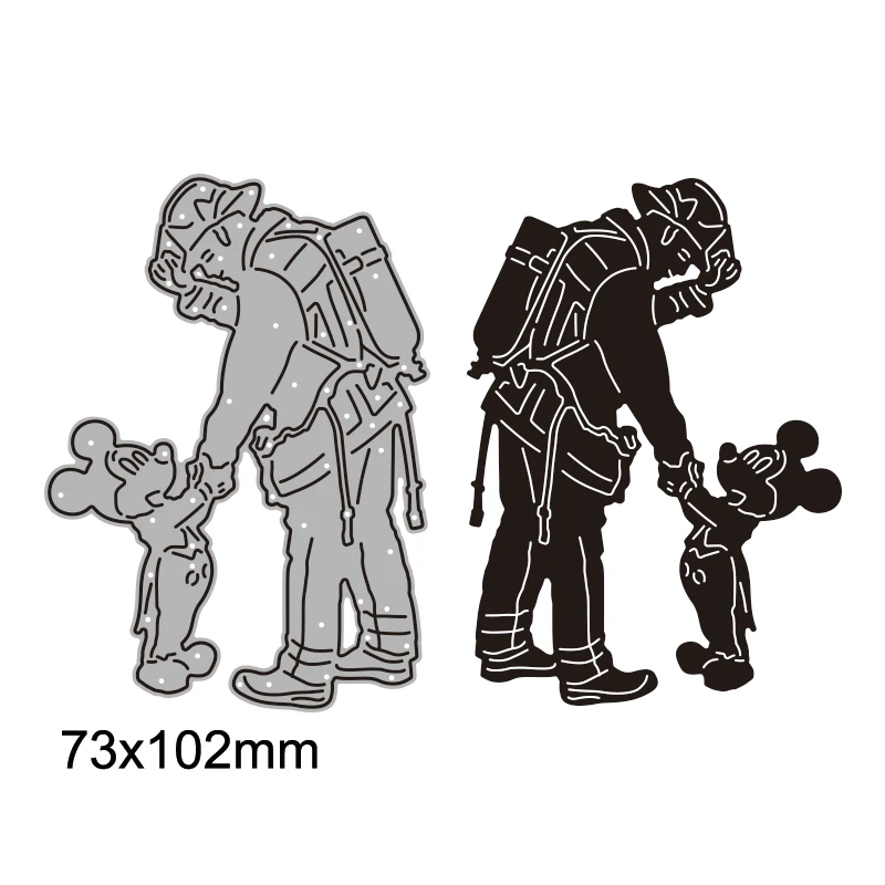 Fireman and Mouse Metal Cutting Dies For DIY Scrapbook Cutting Die Paper Cards Embossed Decorative Craft Die Cut 2022 New