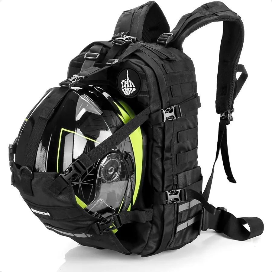 

Helmet Backpack for Motorcycle Cycling Large Capacity Waterproof Helmet Holder Helmet Storage Bag Hiking Backpack