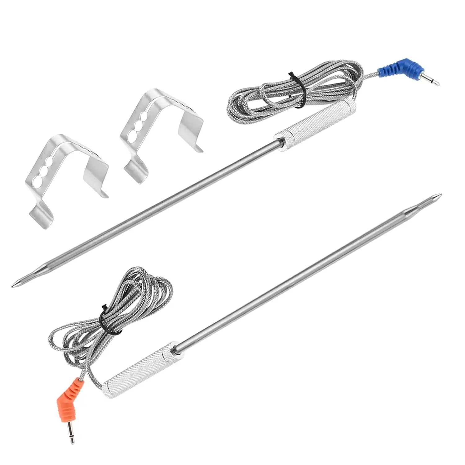 2 حزمة من مجسات ميزان حرارة اللحوم و2 مشبك مسبار لـ Thermopro TP-04/06/07/08/08S/09/10/16/17/20/20S/25/27/28/829/930 2.5 مم