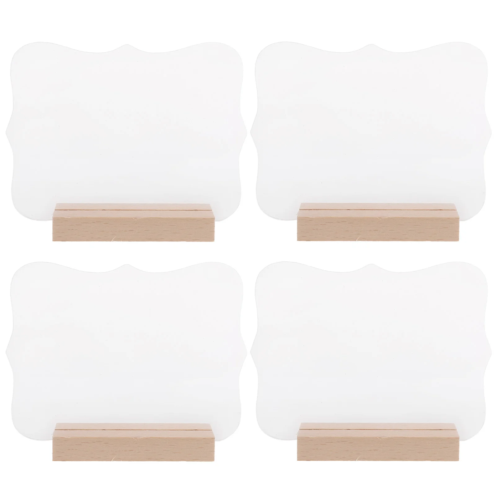 

4pcs Acrylic Sign Wood Base Stand Numbers For Wedding Tables Table Number Holder Wedding Decoration Table Supply