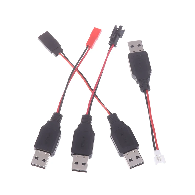 1PCS RC USB Charging 3.7V Lithium Battery Charger Cable USB To JST /SM / Futaba Plug Cable For 3Rc Drone Quadcopter