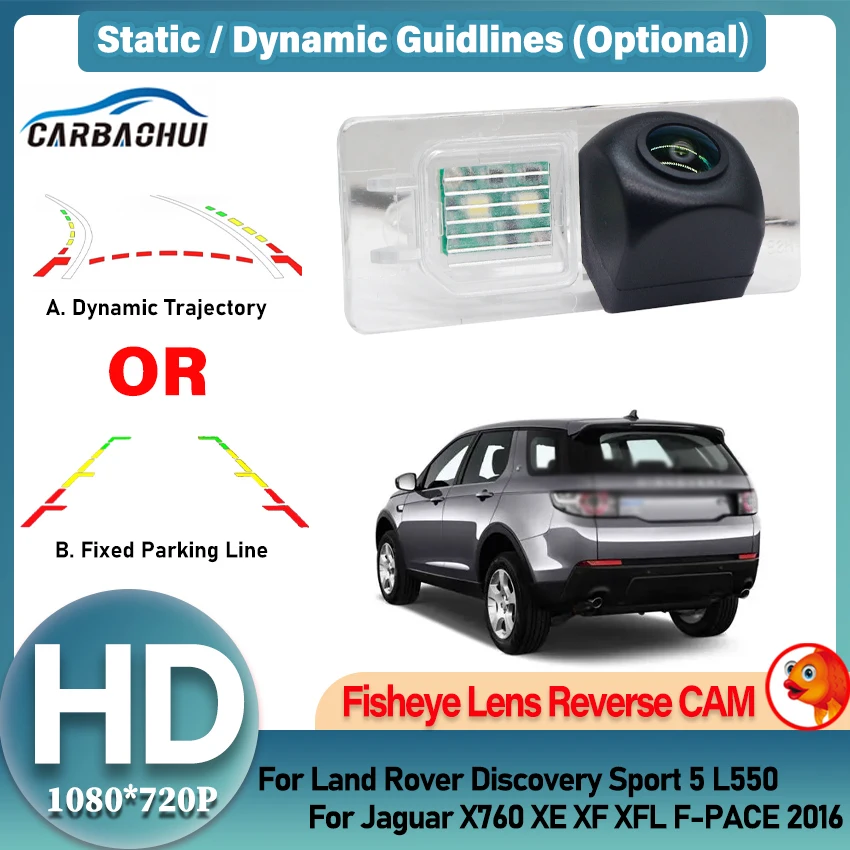 Fisheye Rear view Camera For Land Rover Discovery Sport 5 L550 For Jaguar X760 XE XF XFL F-PACE 2016 Car Back up Reverse Camera