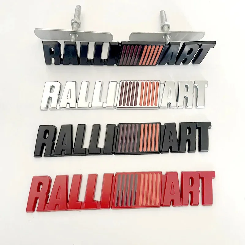 

3D Metal Car Styling RalliArt Front Grille Emblem Rear Trunk Badge Sticker For Mitsubishi RalliArt Lancer Ralli Art 9 10 Asx