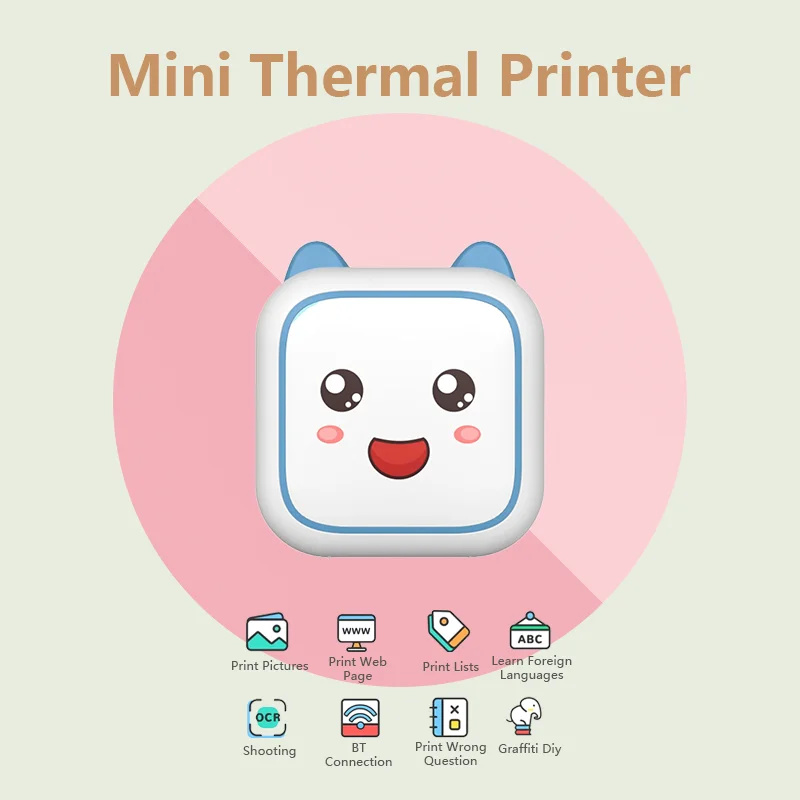 C26 Mini Thermal Printer Paper Label Sticker Colorful Adhesive Self-adhesive Paper For Wireless Bluetooth Photo Inkless Printer