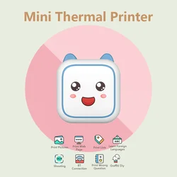 Mini impresora térmica de etiquetas adhesivas, papel autoadhesivo colorido para impresora fotográfica inalámbrica, Bluetooth, sin tinta, C26