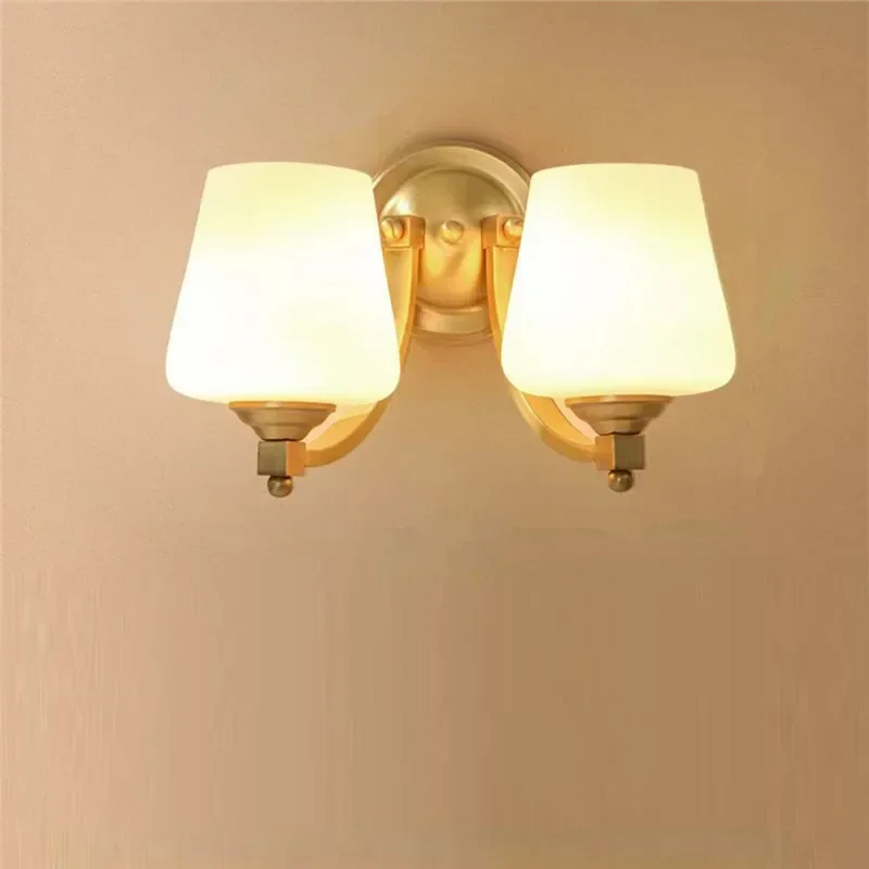 GISELLE Contemporary Brass Wall Lamp American Retro LED Living Room Bedroom Study Room Hotel Villa Model Room Hall Way Aisle Lig