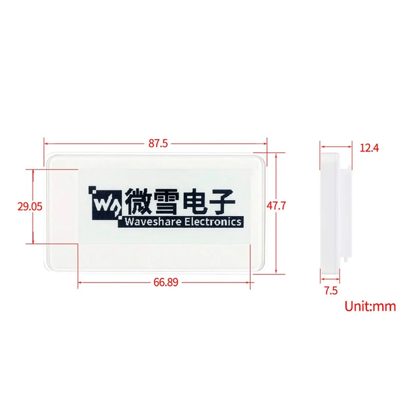

RISE Waveshare 2,9-дюймовый беспроводной NFC-питание EPaper Eink E Paper E-Ink модуль дисплея для мобильного приложения Android, без батареи
