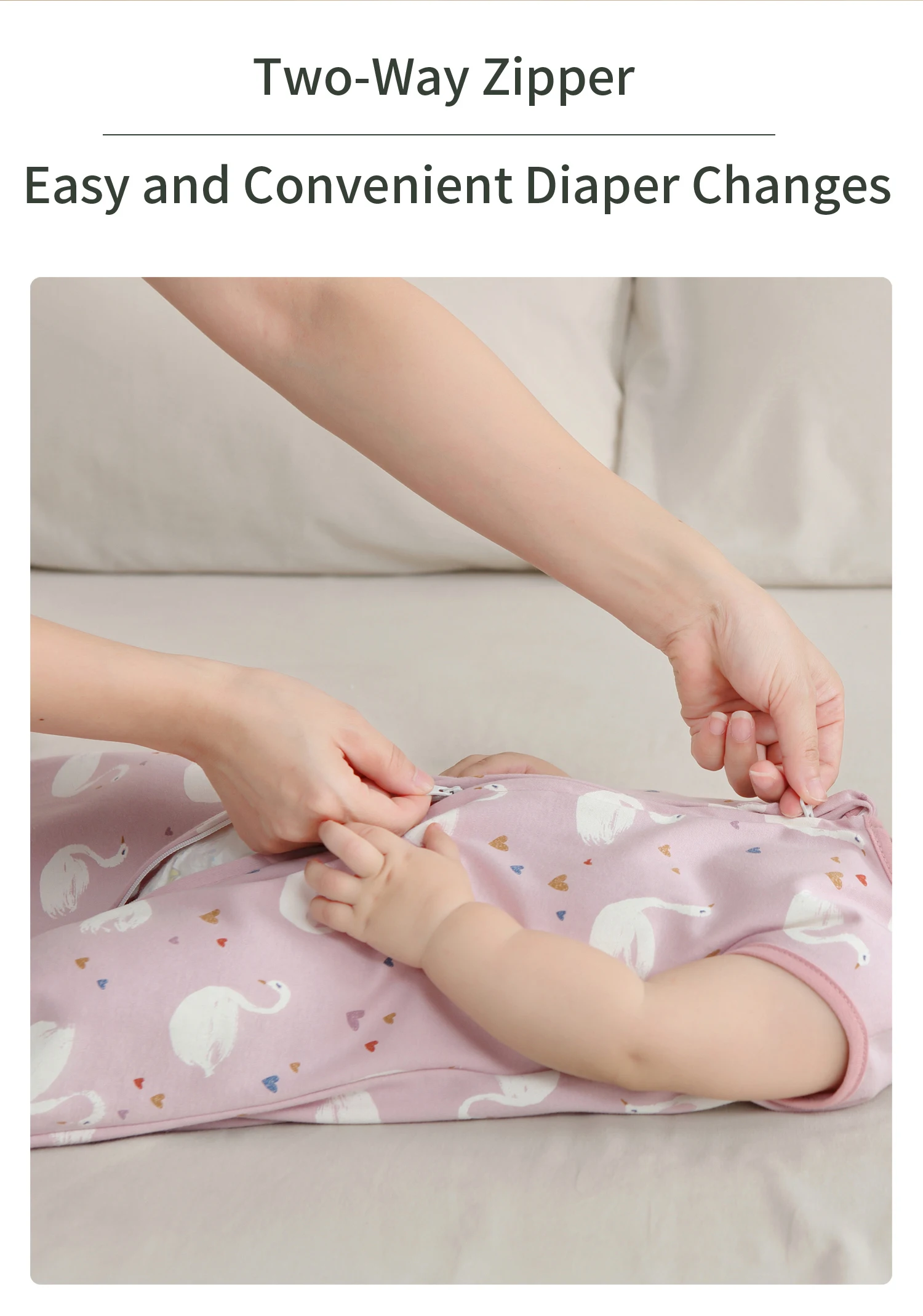Neue Baumwolle Stoff Baby Schlafsäcke Ärmellose Weste Neugeborenen Kind Anti-kick Quilt Sommer Dünne Zwei-wege-reißverschluss Baby schlafsack – Detail 4