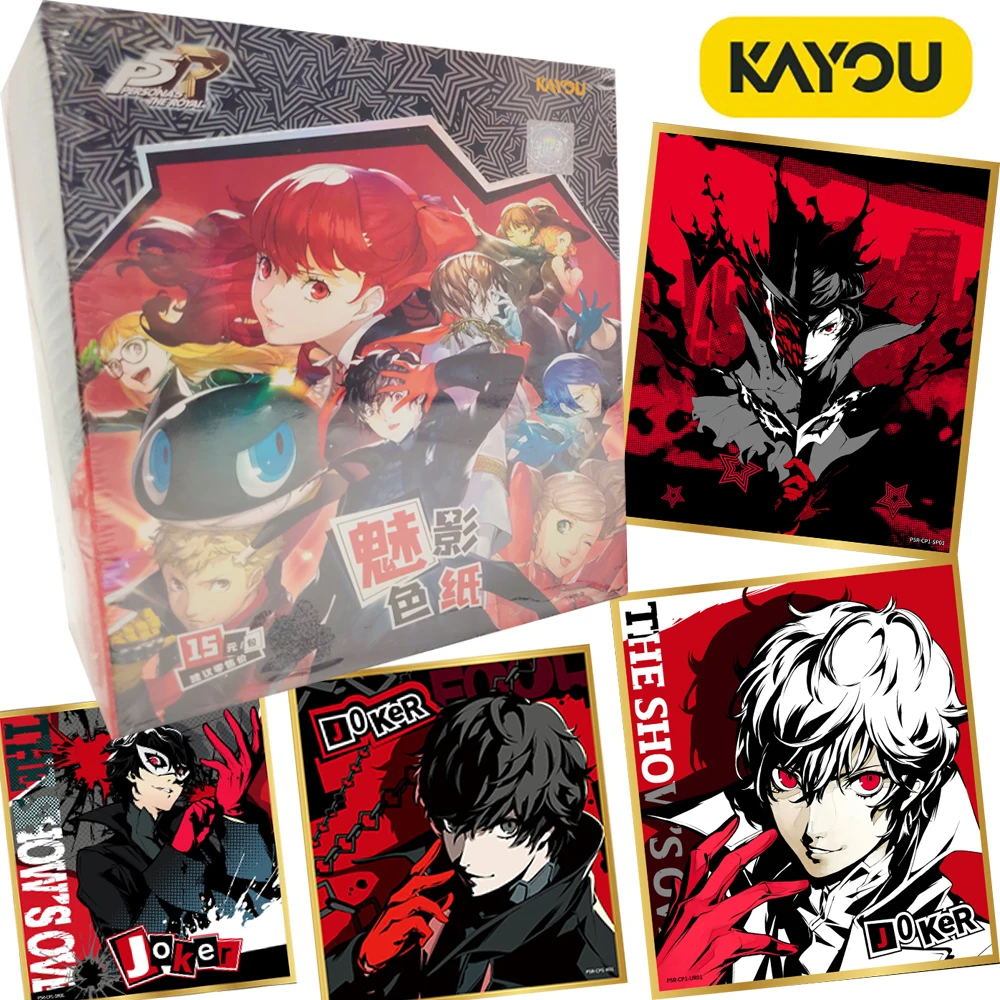 

Original KAYOU Persona 5 Collection Cards Excellent Role Playing Game Works Characters Colored Paper Series Cards Gift for Child