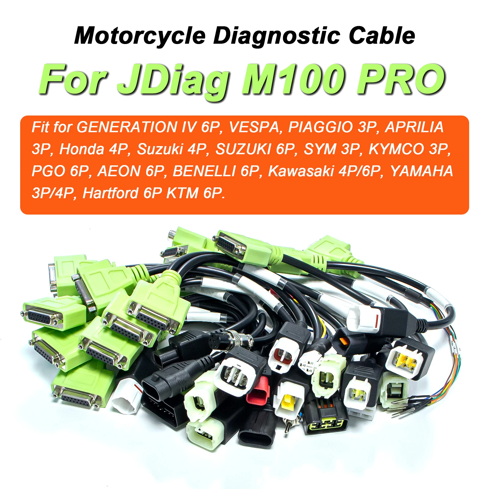

Motorcycle Diagnostic Cable For JDiag M100 PRO Diagnostic Tool Special EFI Inspection Connector For Yamaha Honda Kawasaki Suzuki