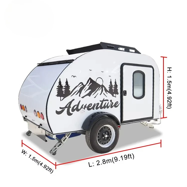Budget-friendly Australian caravan Teardrop Camper Off-road Camper Trailer Small Car Camper Trailer