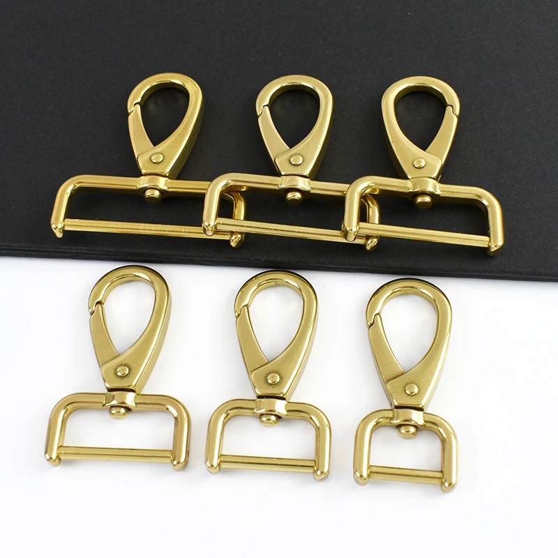 

1-5Pcs Solid Brass Carabiner Clips Meetee 15-40mm Detachable Swivel Lobster Buckle Snap Hook for Bags Dog Collar Hanger Clasp
