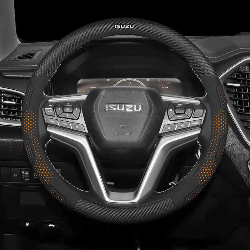 

Car Anti-Slip Steering Wheel Cover For ISUZU D-MAX V-CROSS mu-X TAGA EV Suede Auto Interior Steering Wheel Accessories