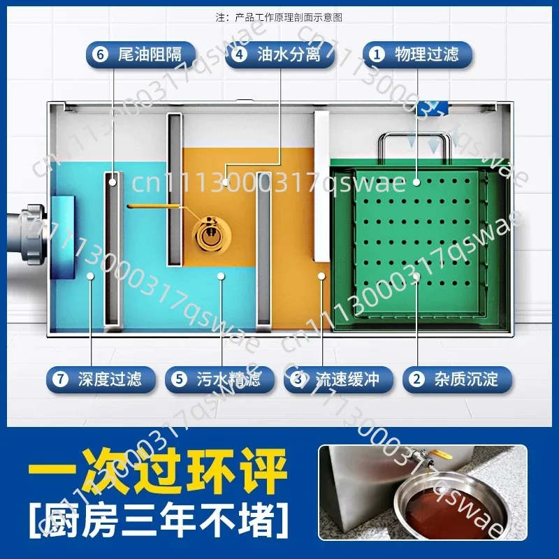 Oil-water separator Kitchen catering filter Home commercial grease trap
