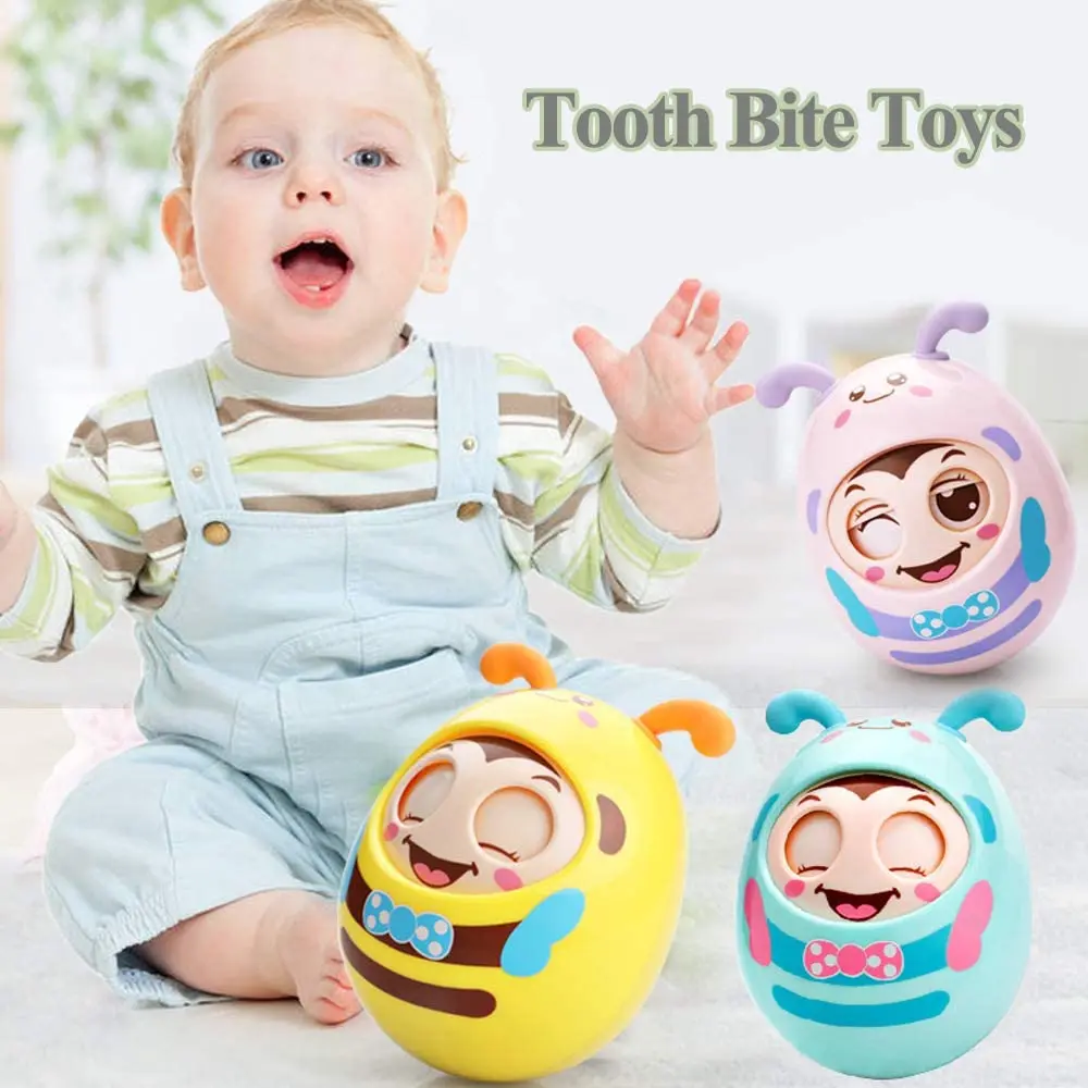 Roly Poly Toy Baby Infants Toddlers  Newborn Tumbler Egg Toys Blink Teether Toys for Toddlers w/ Belling Color Randomly