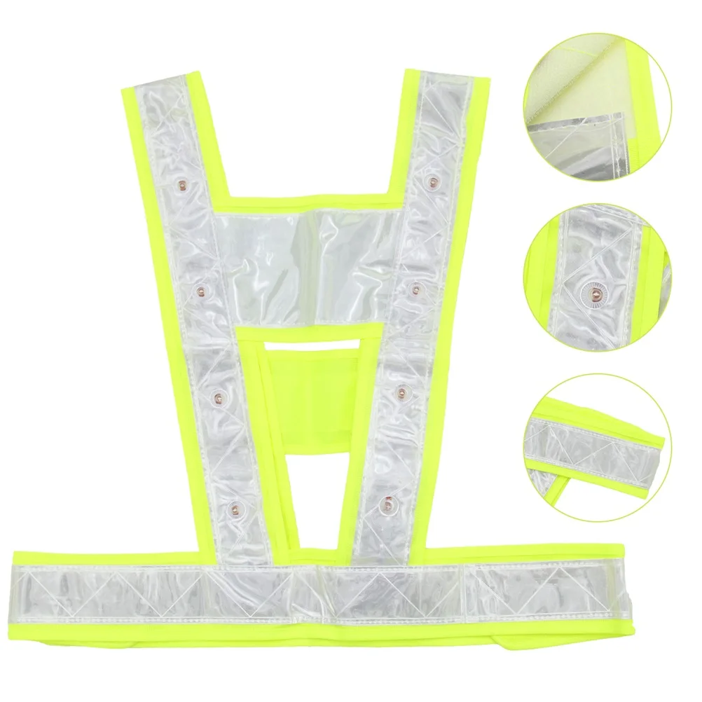 مرونة LED سترة السلامة قابل للتعديل حزام عاكس ليلة الجري المشي لمسافات طويلة ركوب الدراجات في الهواء الطلق وضوح عالية حزام عاكس والعتاد