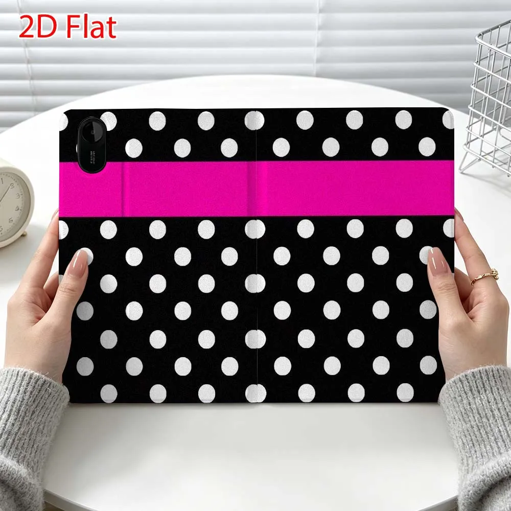Polka dot art pattern Fashion For Xiaomi Poco Redmi Pad 8 2 4 C1 6 6S 7 7S SE 9.7 14 11 11.2 Inch Pen Tray Tablet Case