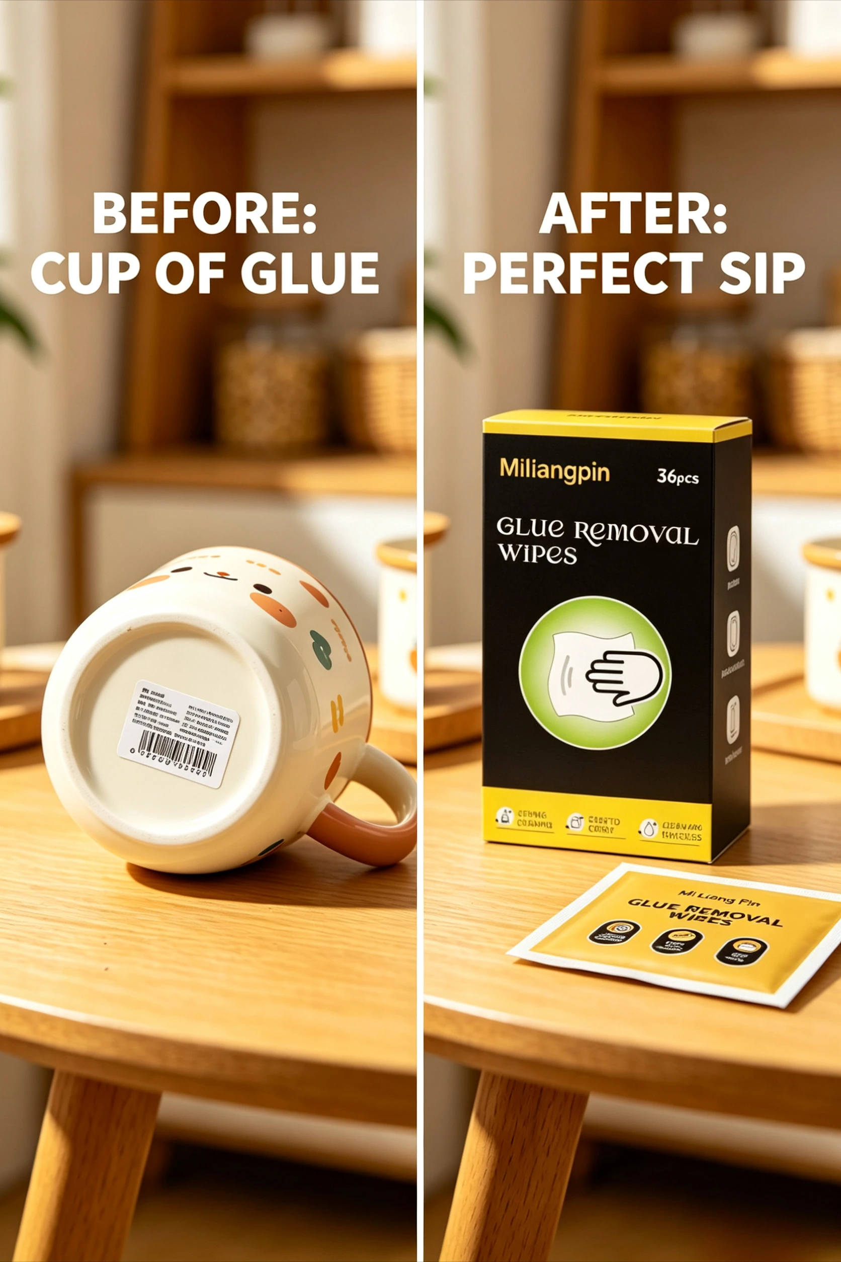 Adhesive Remover Wipes, Easily Remove Old Adhesive Tape Residue, Individually Wrapped for Convenient Carrying and Storage.