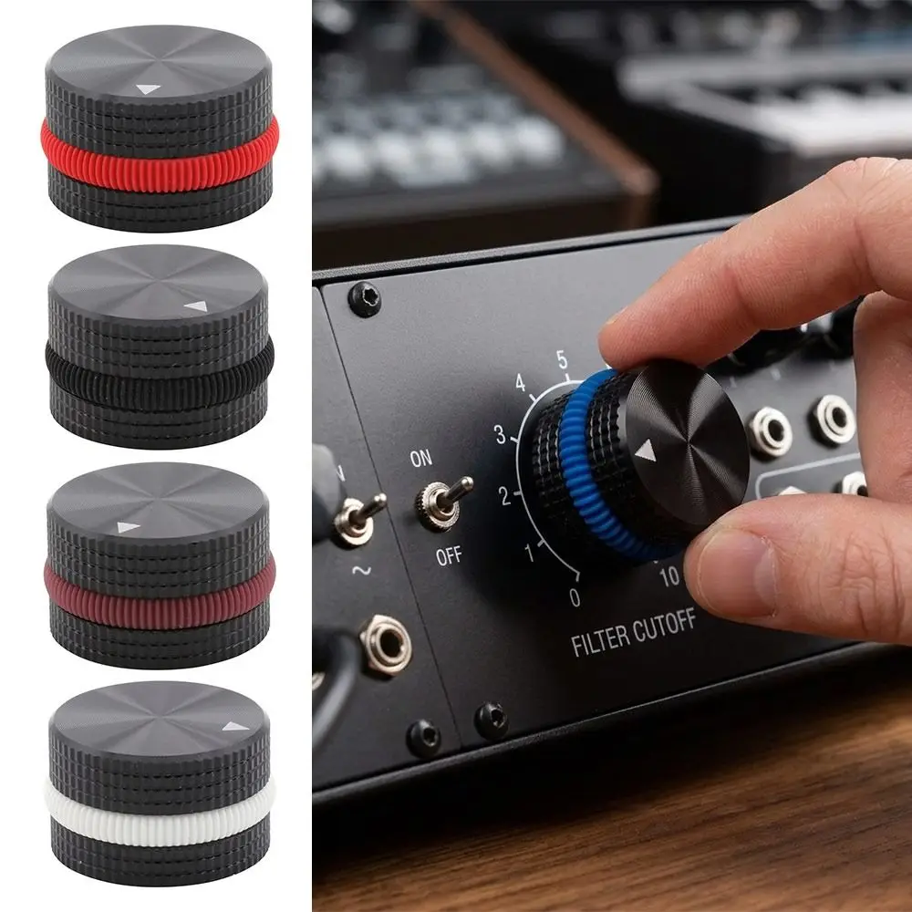 1Pcs 25x15.5mm Audio Volume Control Knob CNC Machined Solid Aluminum Amplifier Potentiometer Knob Anodized 6mm Shaft Hole