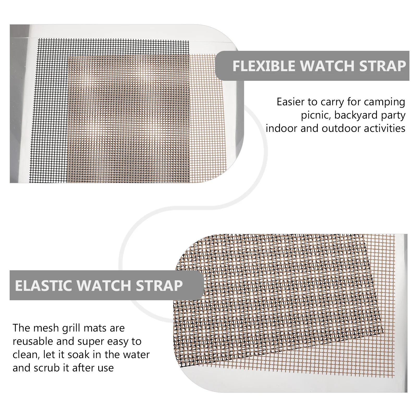 

6Pcs Heat Resistant Grill Mesh Mats Non Stick Bbq Pads Reusable Barbecue Grilling Accessories Oven Liner for Indoor Outdoor