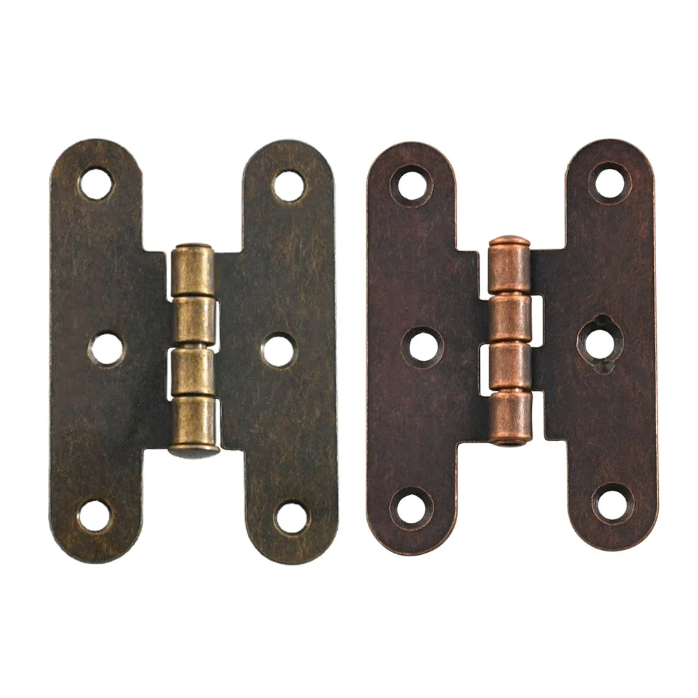 2pcs H-type Invisible Hinge For Jewelry Boxes Wooden Cases Cabinet Drawer Retro Furniture Hardware Accessories 55*38mm