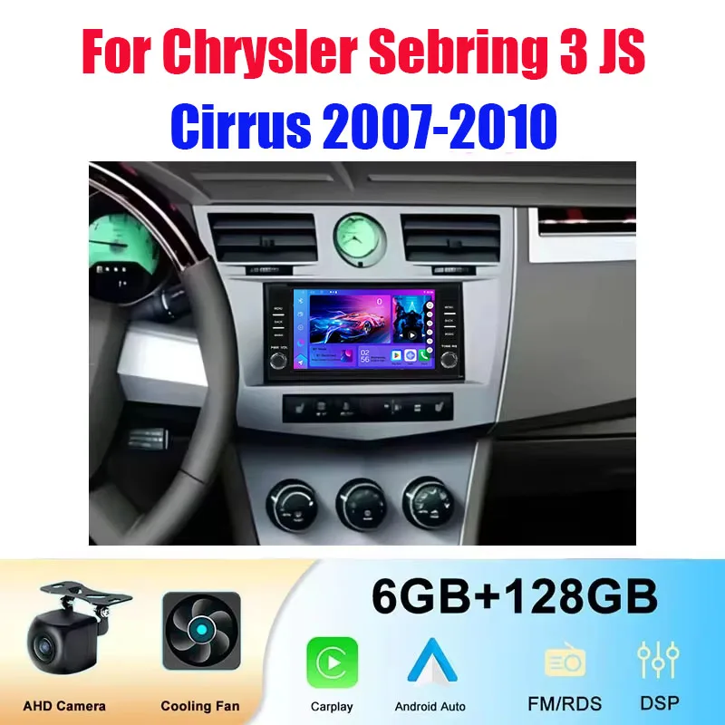 

7‘’ Screen Stereo Autoradio For Chrysler Sebring 3 JS Cirrus 2007-2010 DSP Carplay Car Radio Android Auto Multimedia Player