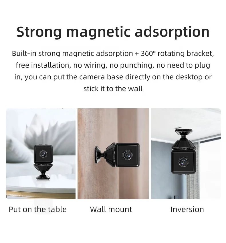 رائجة البيع X6D 4K 2K 1080P HD الأمن اللاسلكي للرؤية الليلية مربية مراقبة الطفل 1080 IP كاميرا صغيرة صغيرة واي فاي