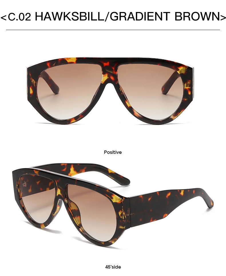 Vintage Übergroße Ovale Blaulichtfilter-Brille für Damen Neue Mode Leoparden-Computerbrillengestell Damen-Sonnenbrille – Detail 11