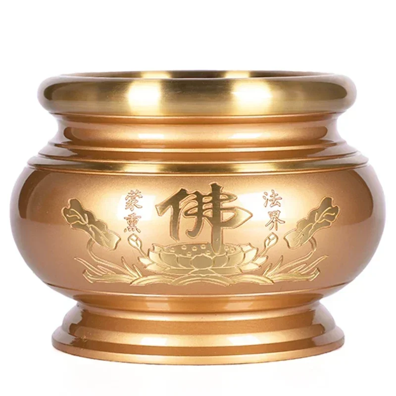 Pure Copper Cup Supply Censer Fruit Tray Vase Buddhist Supplies Home Decoration Temple Sacrifice Pray for Auspiciousness