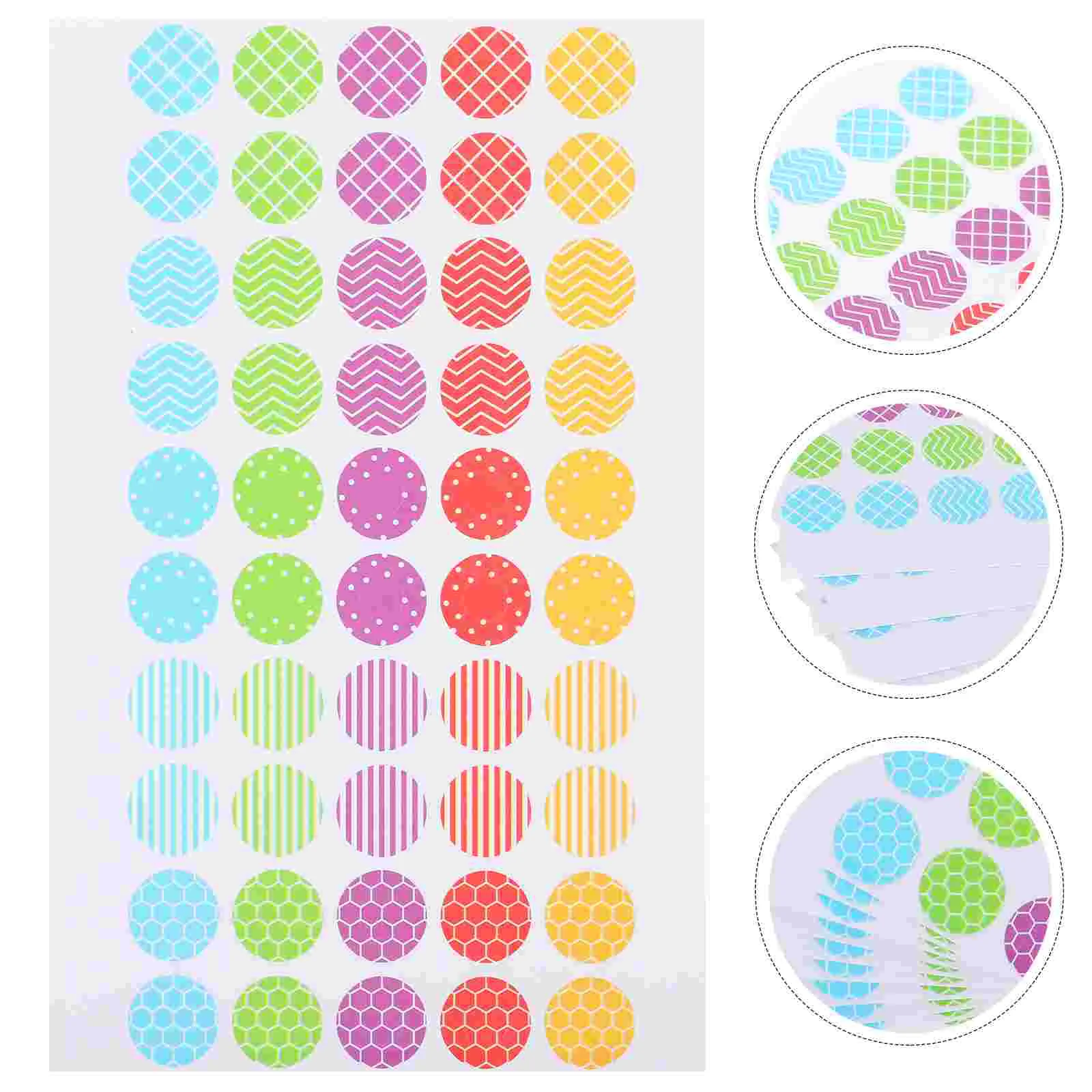 

10 Sheets Loose Leaf Round Hole Labels Paper Reinforcements Punch Stickers Binder Tabs Ring