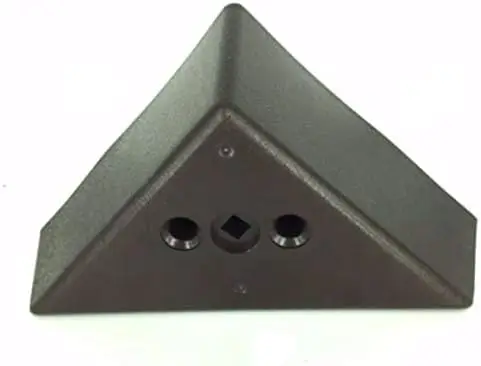 3 Tall Triangle Corner Sofa Legs, Brown Color, Set of 4, HDPE Plastic